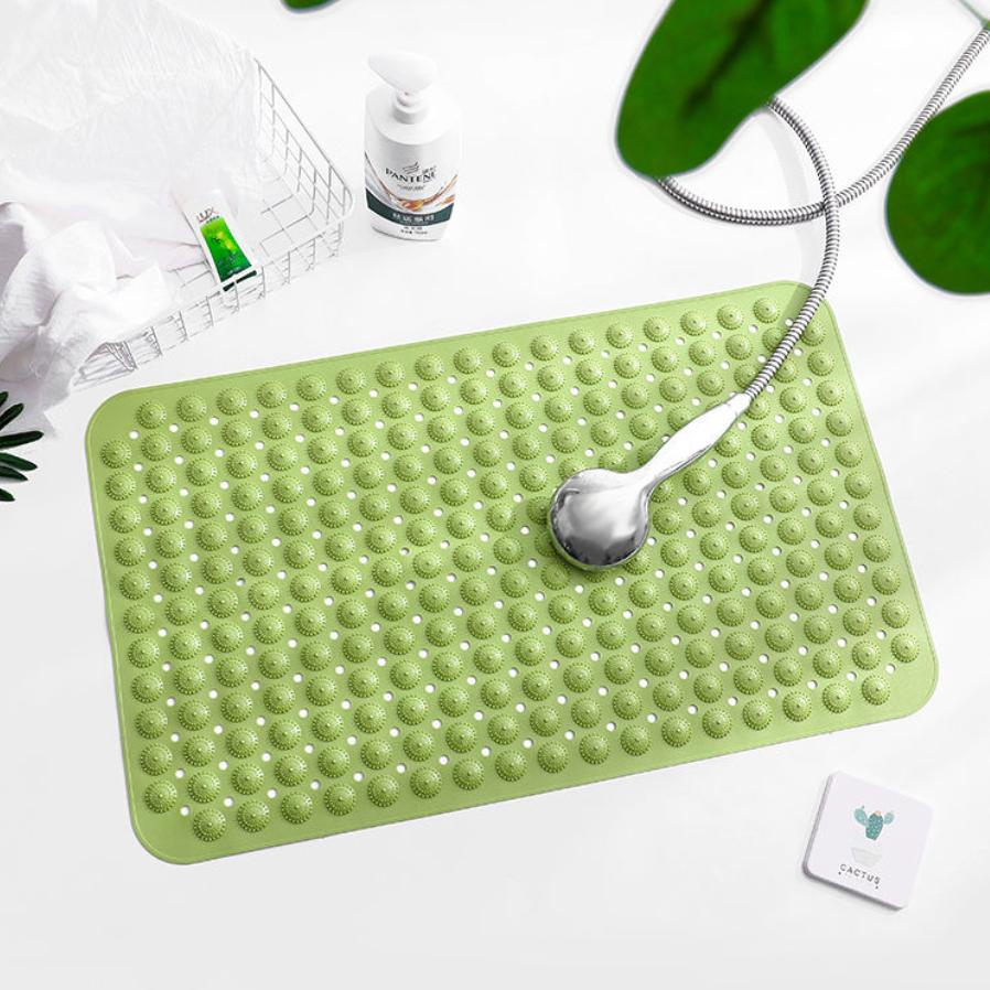 Нескользящий коврик для ванной комнаты без запаха, для ванной, душа, большая присоска, массажная подушечка для ног, гигиенический коврик с интервалом для воды