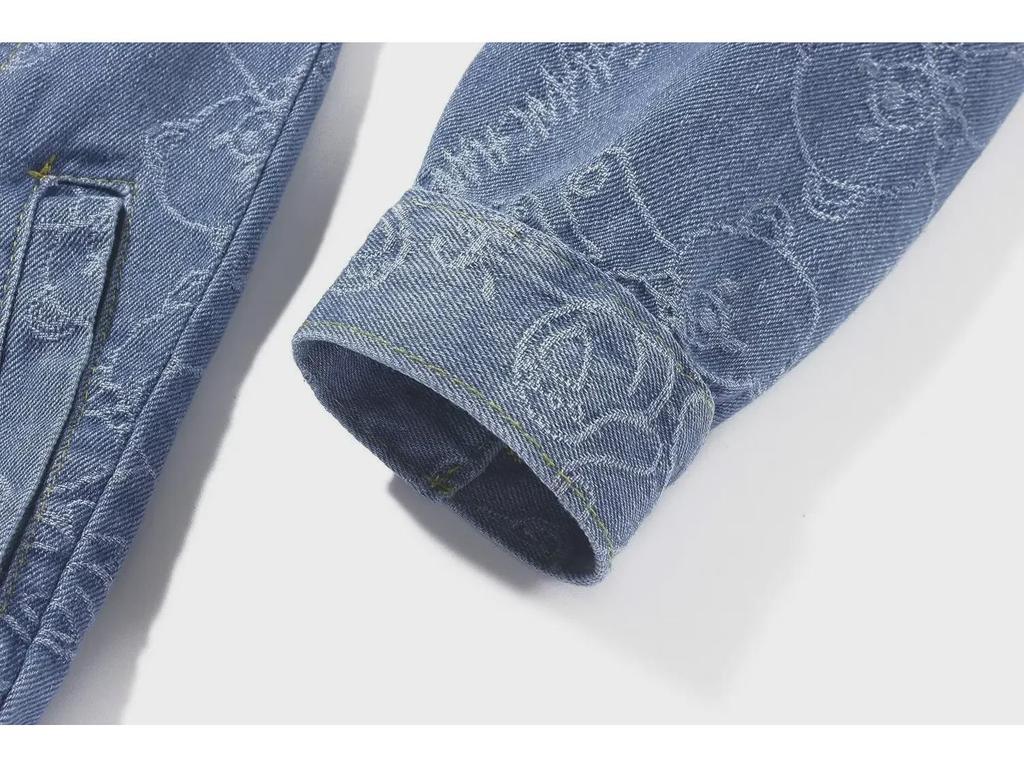 Men's Slim Korean Style Denim Jacket and Pants Set - Trendy Spring/Autumn Student Fashion