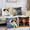 Классическая сказка P-Пиноккио Анимация Наволочка для квадратной подушки Спальня Диван Отдых Комфорт Гостиная Домашнее украшение 40X40