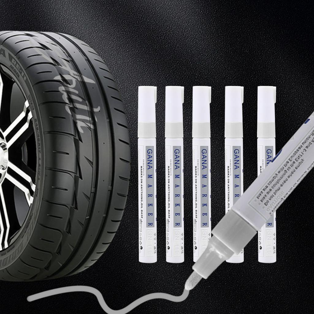 1Pc Car Paint Pen Waterproof Car Wheel Tire Oily Painting Mark Pen White Auto Rubber Tyre Tread Metal Permanent Paint Marker