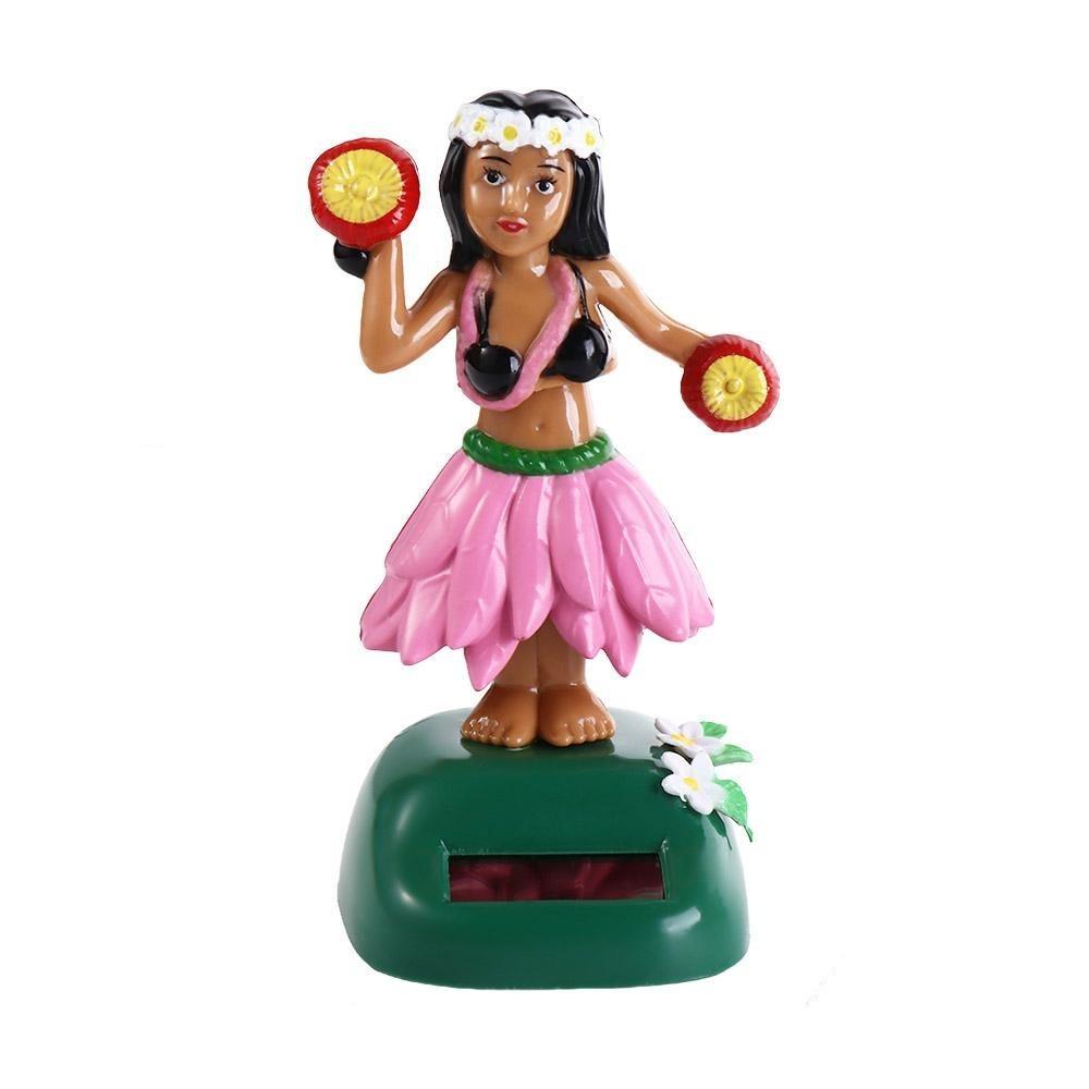 Toy Swinging Bobble Shaking Head Doll Dancing Hula Girl Solar Swinging Doll Swinging Hawaiian Girl