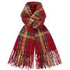 Soft Plaid Knitted Scarf Classic Women Thickened Scarf Gifts Long Tassel Neckscarf  Spring