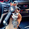 Cartoon Keychain Women Men Zebra Giraffe Keychain Funny Toy Car Accessories Gifts Novelty