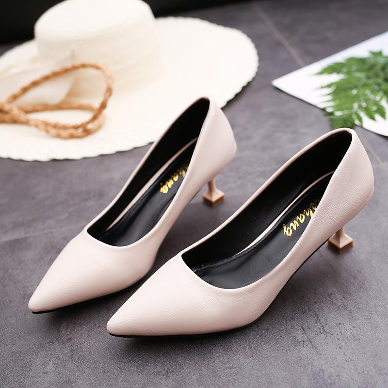 Туфли женские 2024 года, формальная, обычная, кожаная, повседневная, женская, летняя обувь на среднем каблуке, красные, Stilito, с острым носком, для молодых, A Y2k