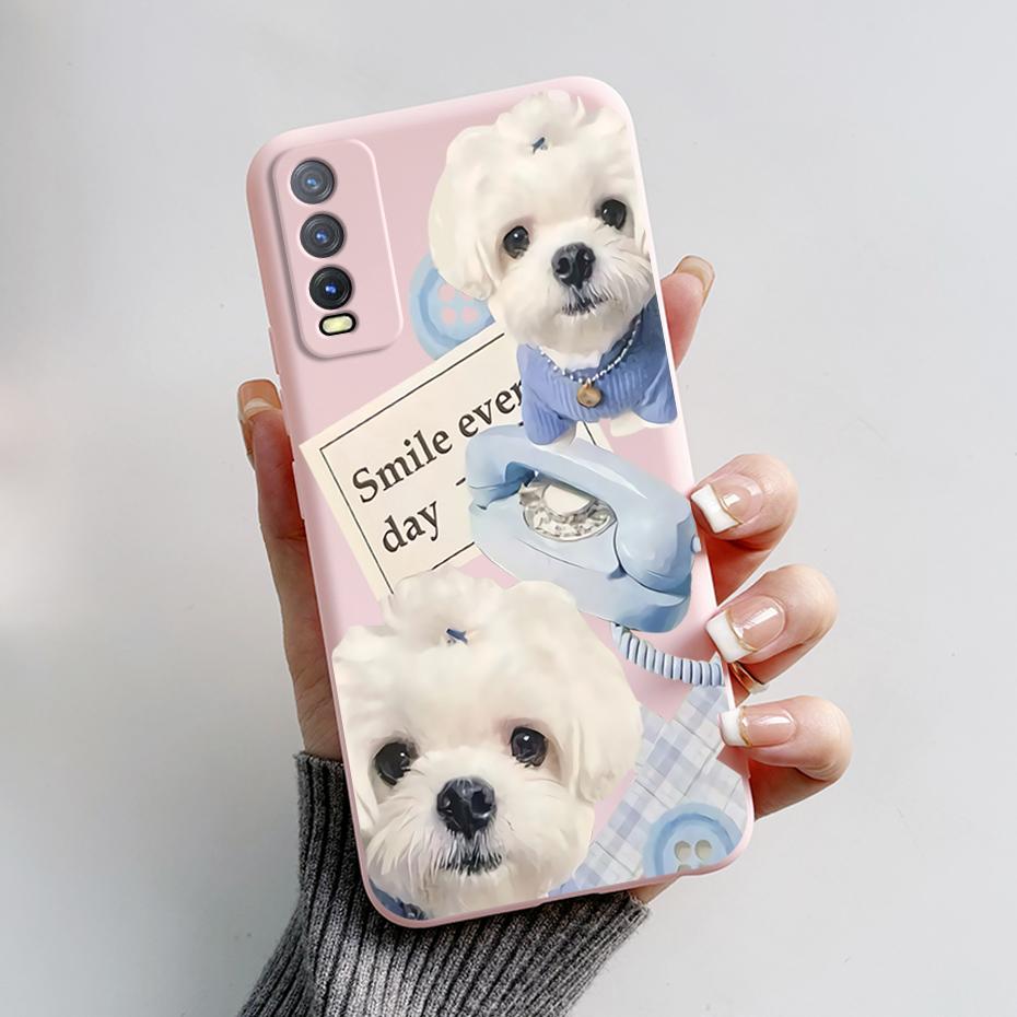 Мягкий чехол для Vivo V2027 Чехол Vivo Y11s Y12s Y12a Y20 Y20s Y20i Чехлы для телефонов Милый узор с кроликом и пандой Силиконовые Capas для Y20 20S