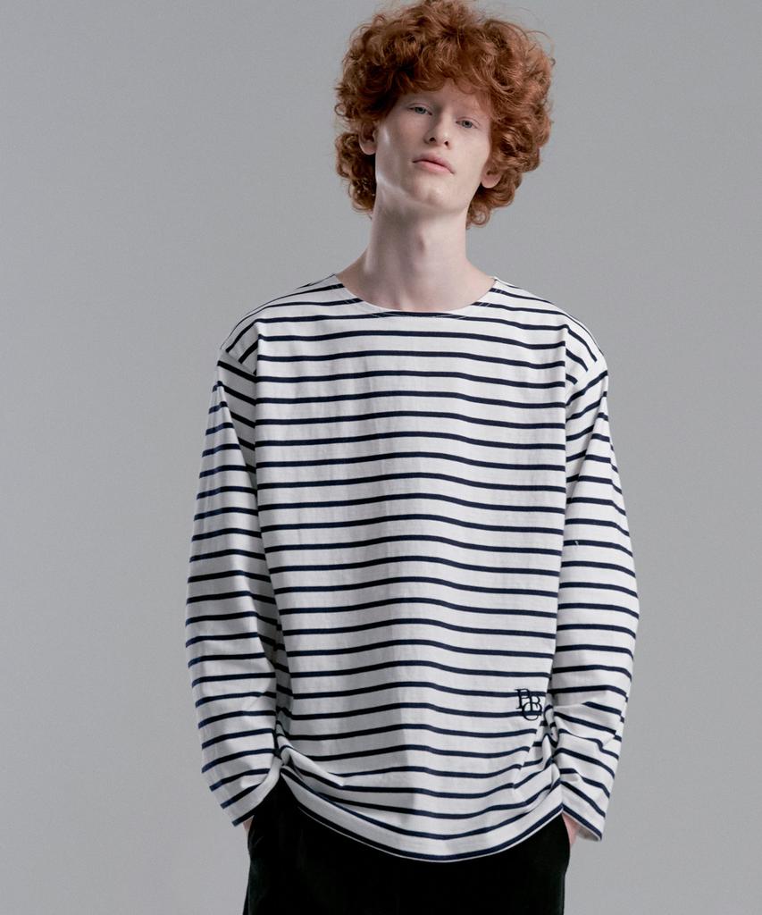 PAPERBOY Santorini Striped Shirt - Navy
