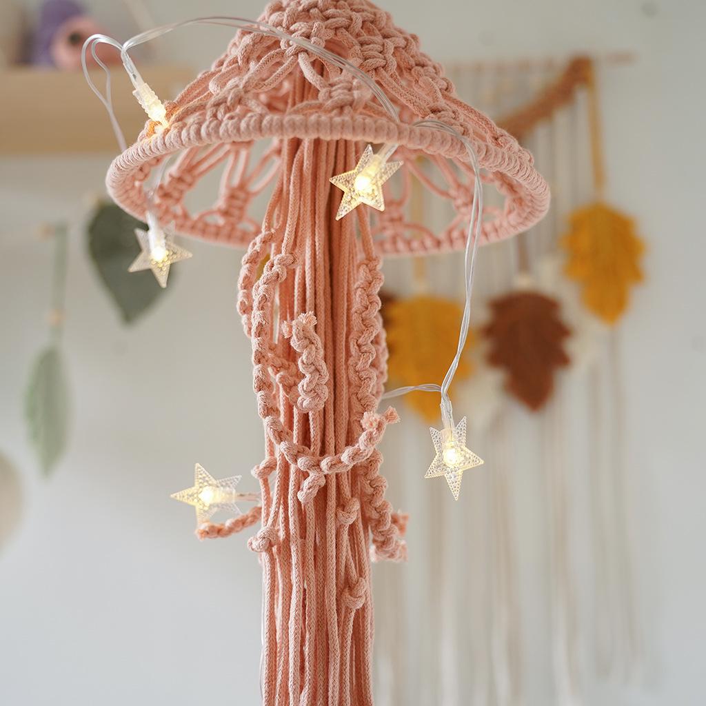 Nordic Handmade Cotton Rope Jellyfish Hanging Ornament for Children's Room or Bedroom