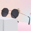 Cute Bow Kids Sunglasses Girls Polygon Metal Sun Glasses Summer Eyewear