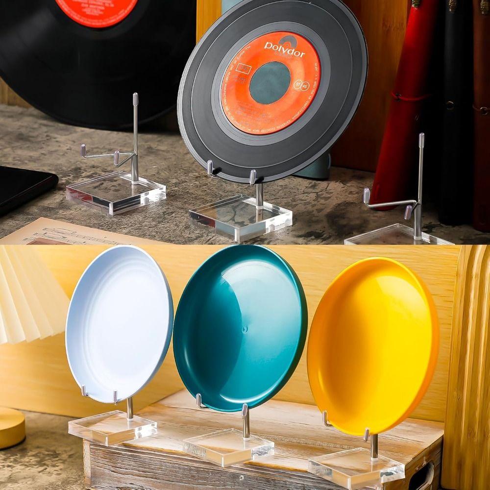 Adjustable Clear Acrylic Display Stand Soft Rubber Case Metal Mineral Rack Museum