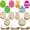 30 Pcs Wooden Easter For Kids Make You Own Easter Eggs Easter Eggs Hanging Ornaments DIY Easter Art For Girls Boys Art Easter Decoration Toy Playsets