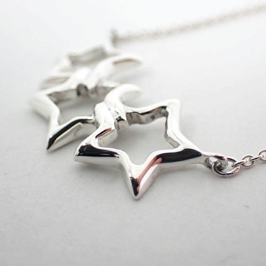 [Used] TIFFANY/Tiffany 925 Triple Star Necklace/j70-6