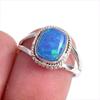 Кольцо из чистого серебра 925 пробы с натуральным эфиопским опалом ручной работы S.7 e1b38