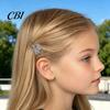 Non-fading Metal Hairpin Girl Hairpin, Imitation Pearls Rhinestones Hair Clip, 3D Rabbit Side Clip Shape Pin, Lightweight Retro Black Accessories Gift