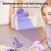 {MX} 360° Adjustable 6W UV Light Nail Dryer 7 LEDs Clip Nail Lamp Desk UV Light For Nail Gel Polish Salon Home Use