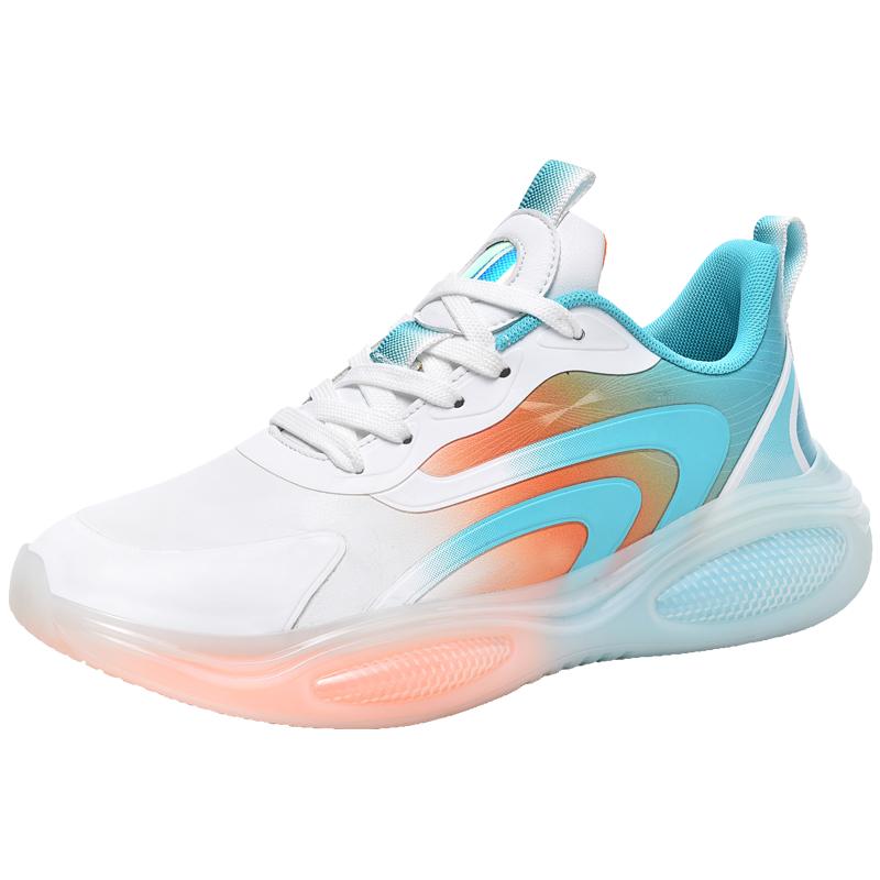 Сверхлегкие кроссовки с воздушной подушкой, амортизирующие, для бега, для студентов и подростков, кожаные, повседневные кроссовки для бега