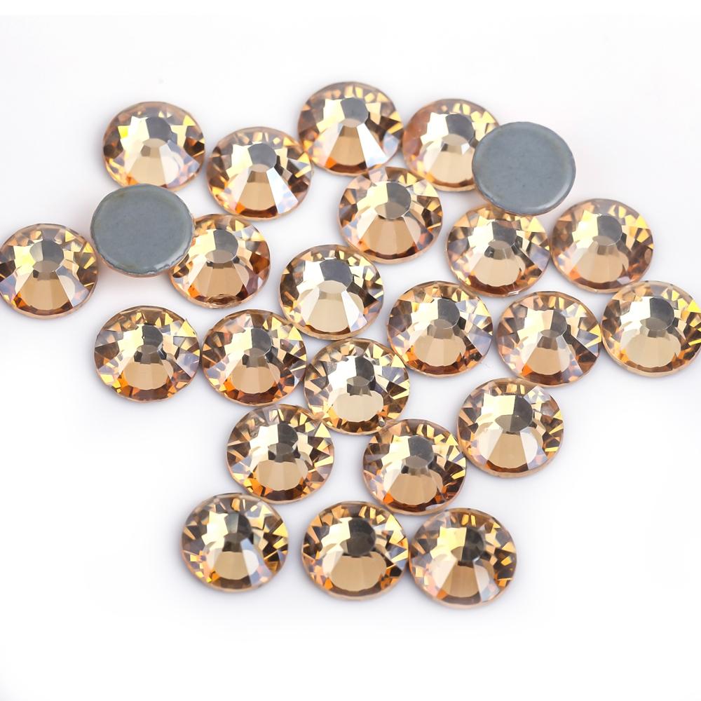 SS6-SS30 40 цветов кристалл AB лучше DMC горячая фиксация стразы, стеклянные стразы горячая фиксация термоприклеиваемые стразы швейные и тканевые украшения