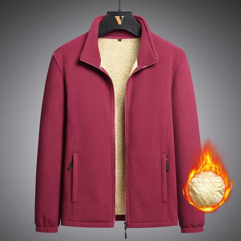 Флисовая толстовка мужская теплая утолщенная толстовка осень-зима мужская одежда однотонная