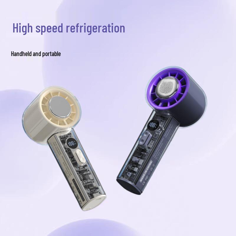 2026 Model Handheld USB Mini Fan with 100 Speeds and Semiconductor Refrigeration