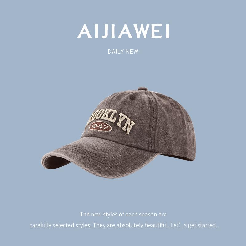 2023 New Letter Brook Baseball Caps for Womem Men Adjustable Casual Embroidered Wash Cotton Sun Hats Unisex Visor Hats