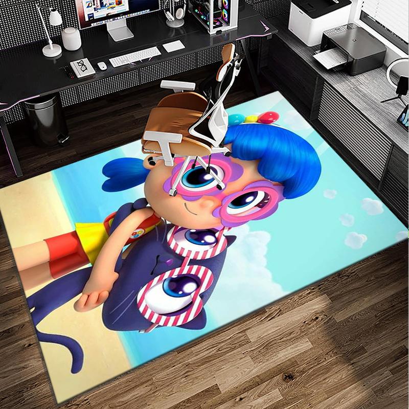 Rainbow Kingdom Adventure Office Rug Chair Mat, Game Carpet, Suitable for Front Door, Bedroom, Living Room, Desk, Holiday Gift