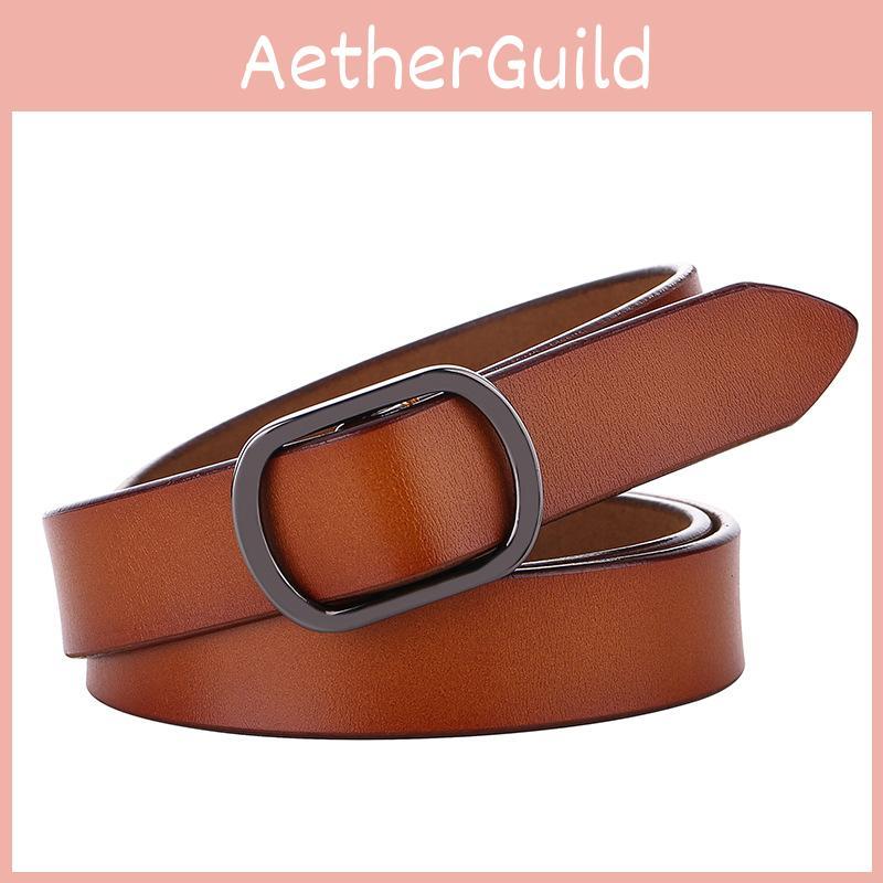 Retro Leather Inspired Belt For Ladies With Metal Clasp And Pure Leather Design