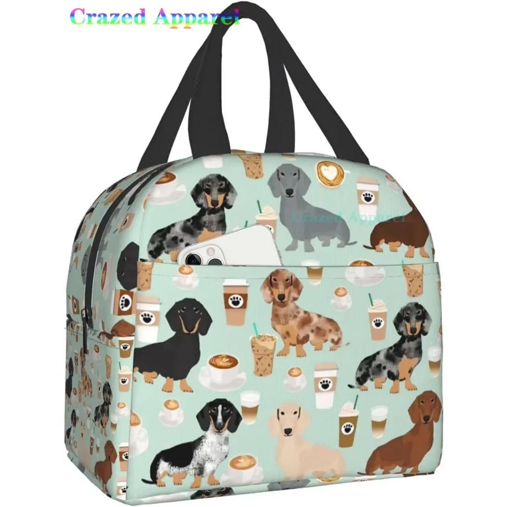 Ucsaxue Dogs I Love My Pet I Love Dachshund Lunch Bag Travel Box Work Bento Cooler Многоразовые сумки для пикника Изолированные сумки