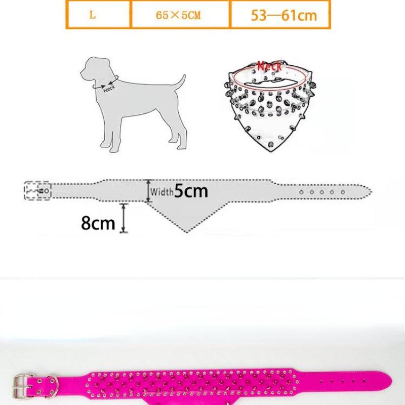 Collar Pet Spikes Triangle Scarf Antibite Dog Leash Pet Supplies Medium And Large Circle Dog Collar Protection