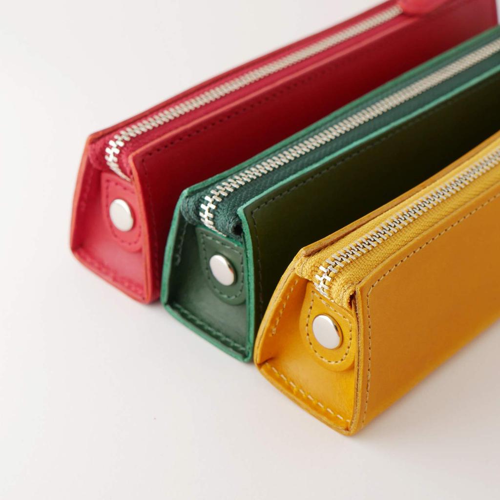 Пенал из итальянской кожи размера M, кожа BT, темно-коричневый [надевающийся] INL-4005