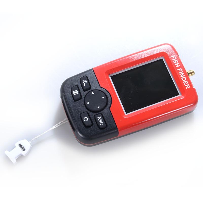 Умный портативный эхолот с беспроводным перезаряжаемым эхолотом длиной 100 м и датчиком эхолота с точечной матрицей 45 м