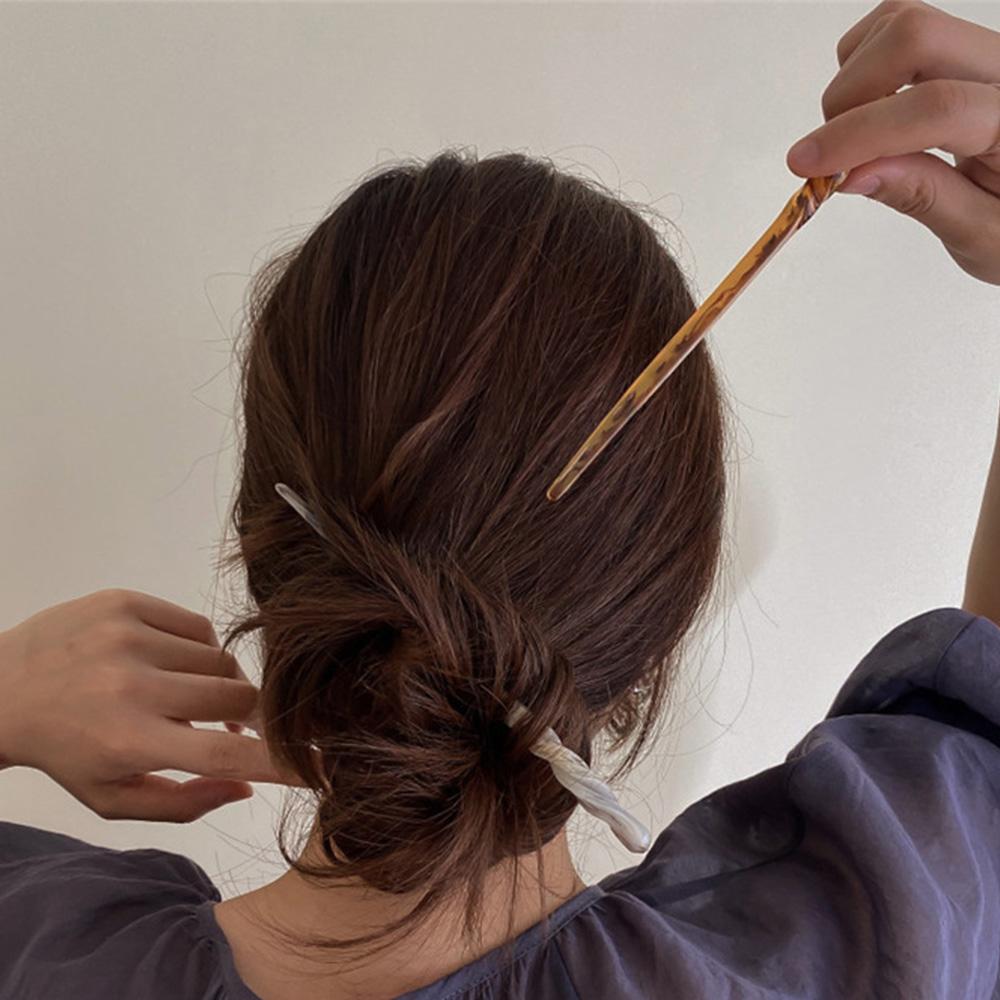 1PC Temperament Vintage Korea Acetate Hairpins Hair Sticks Disk Hair Hair Accessories