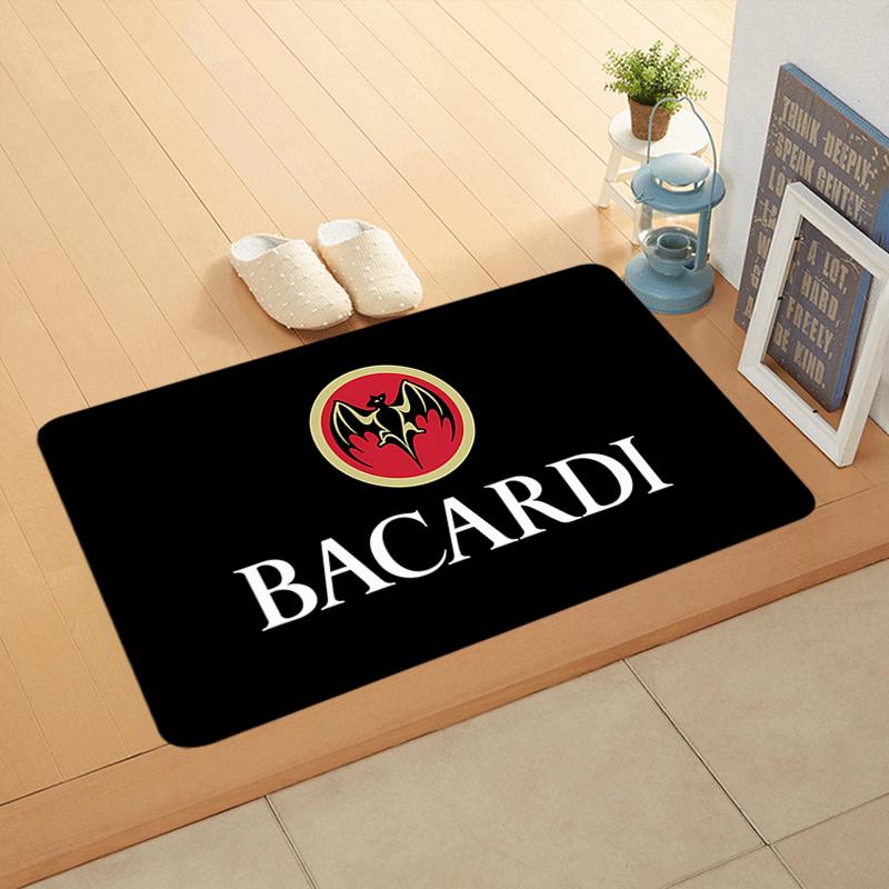 House Entrance Doormat Bacardis Rum Black Bat Hallway Carpet Living Room Rugs Non-slip Foot Carpets Bathroom Rug Floor Mats