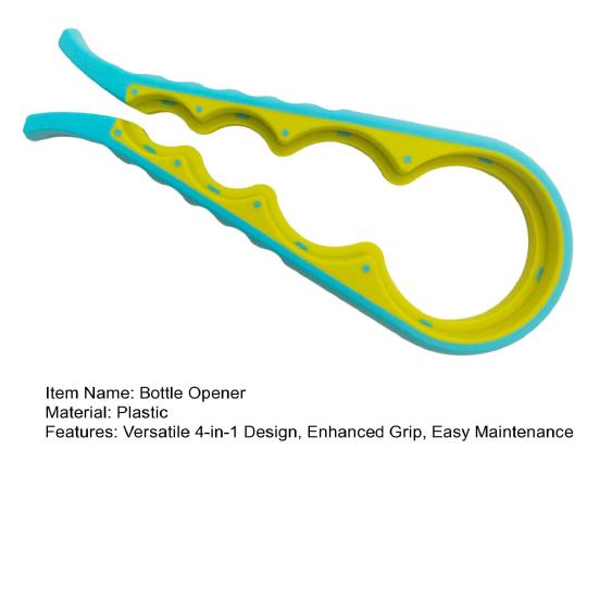 Артритный зажим для бутылок 4-в-1 Нескользящая резиновая ручка Консервный нож Инструмент для снятия крышек с банок Инструмент для слабых рук Пожилые люди Кухонный гаджет для всех возрастов