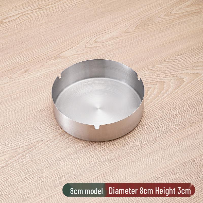 Stainless Steel Windproof Ashtray - Durable, Stylish, and Large for Bars, Cafes, and Hotels