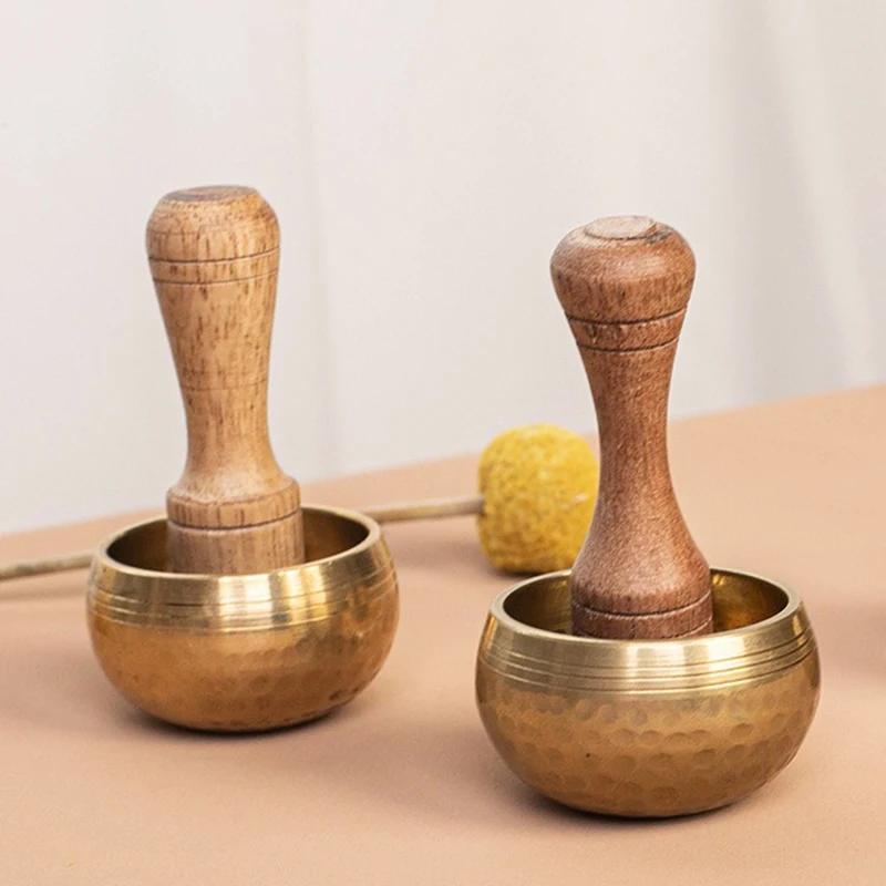 Mini Singing Bowl Portable Small Tibetan Bowls Nepal Handmade Meditation Sound Healing Mindfulness Spiritual Copper Percussion Musical Instrument