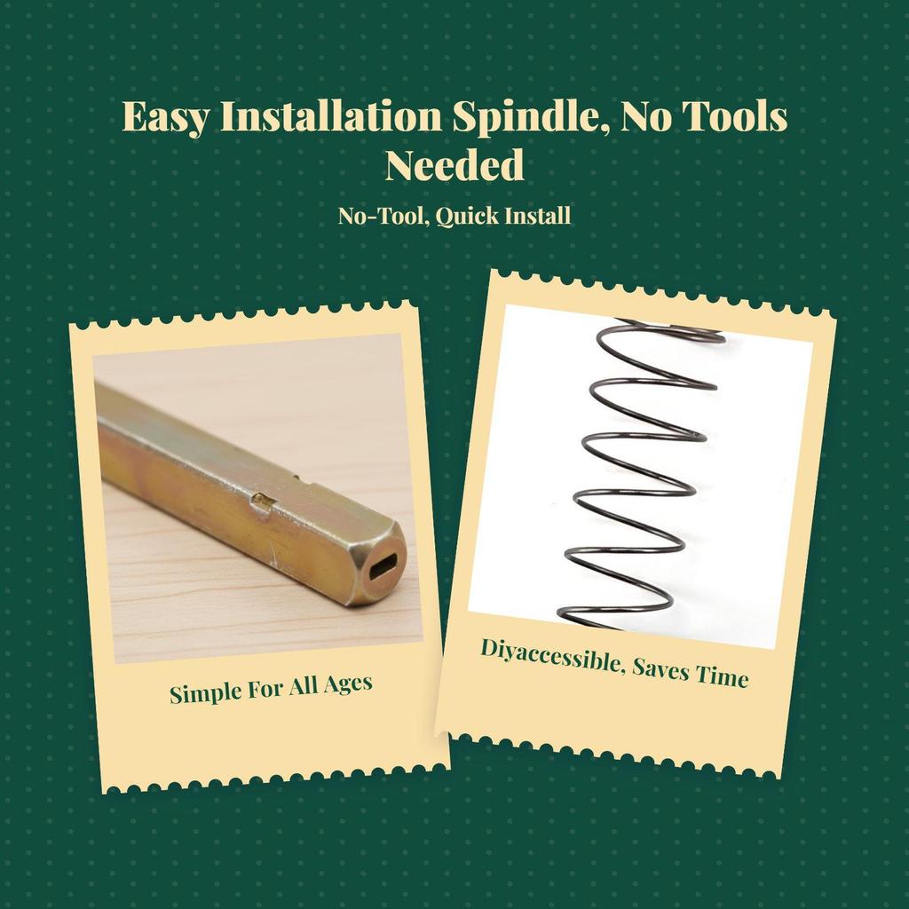 6xDoor Lock Spindle Bar, Square Iron Shaft, Replacement Handle Parts, Easy Installation 10x0.8x0.8cm