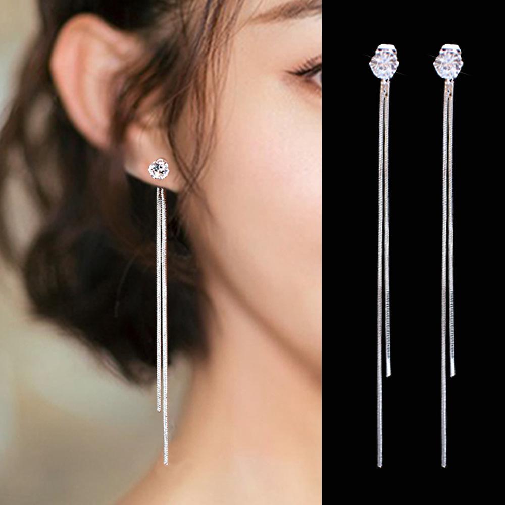 Snake Chain Tassel Earrings For Women