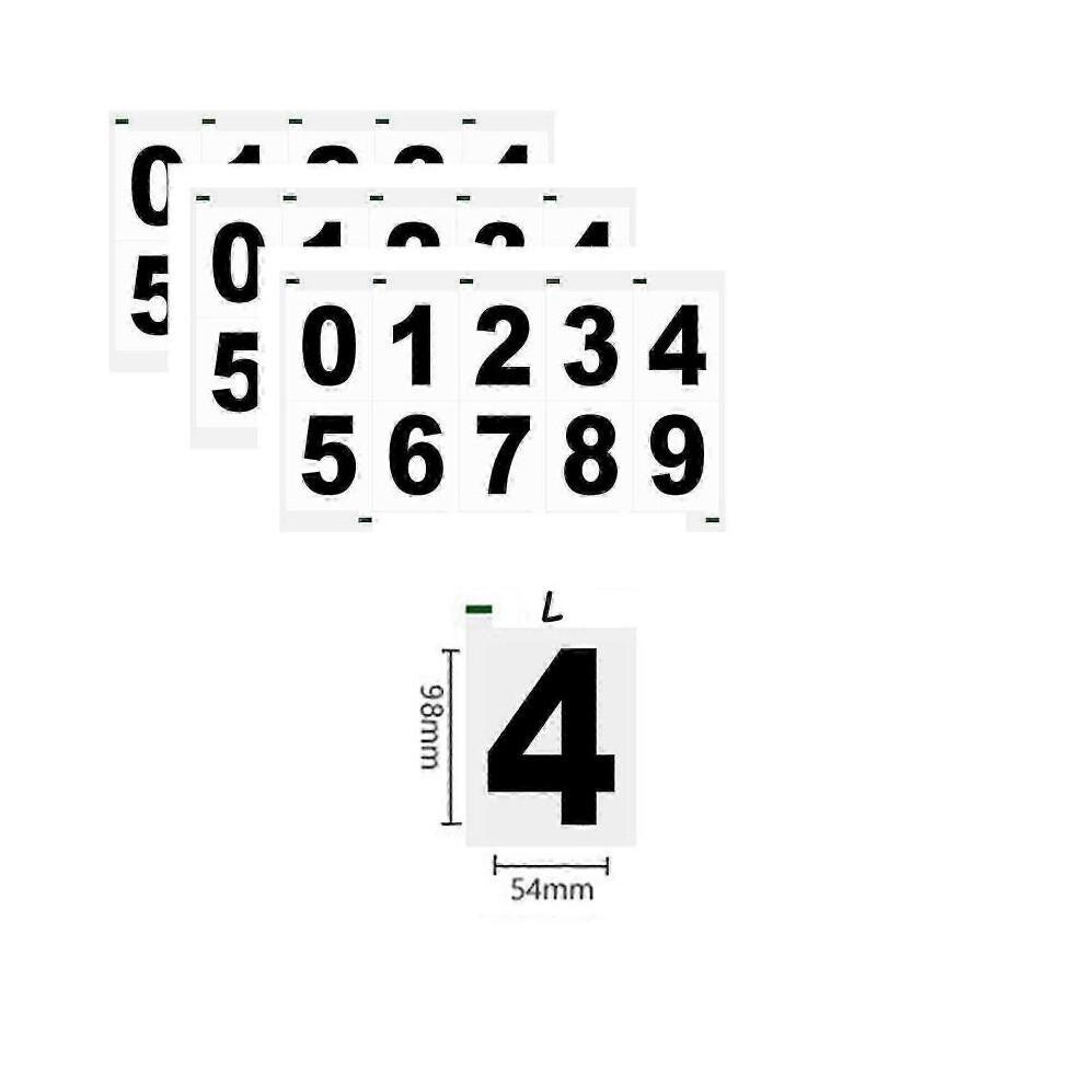3 Pack Vanishing Digital Reflective License Plate Stickers with Nanofilm License Numbers