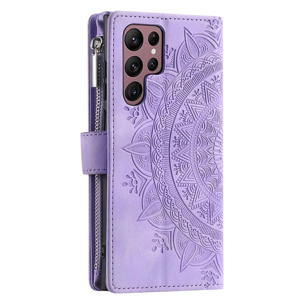 For Samsung Galaxy All Series for A Series,J Series,S Series,Note Series Embossed Design Flip Leather Zipper Wallet Handbag Case Cover
