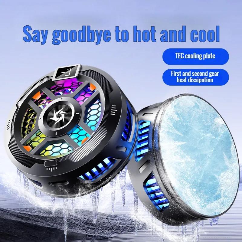 2025 НОВЫЙ SL18 Мобильный телефон Магнитный/ Зажим на заднюю панель 2 в 1 Полупроводниковый радиатор с RGB-подсветкой для IOS Android PUBG LOL Игровой кулер