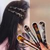 2 Pcs Large Leopard Print Hair Clips  Duckbill Edge Clips Non-Slip Grip for Back Head Styling Women's Fashion Hairpins