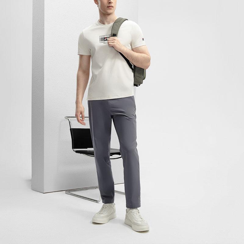 Fila Футболки Мужские Пар Пар Белый Круглый Вырез Умеренно Прямой Крой F11M411101F-IV