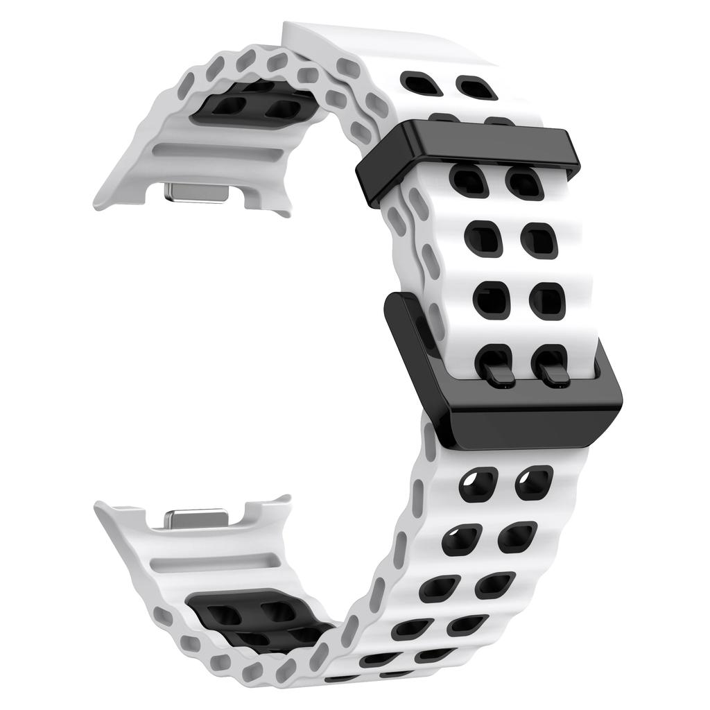 For Samsung Galaxy Watch 8 Strap 40mm 44mm Two color Sport silicone Marine belt Bracelet correa Galaxy Watch 8 classic 46mm band