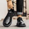 Модные кожаные мужские повседневные туфли на шнуровке из кожи класса люкс мужские оксфорды деловые британские туфли черного цвета для отдыха