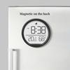 Мини-будильник с температурой, влажностью, датой и временем, 12/24-часовой электронный кухонный настенный холодильник с магнитным ЖК-дисплеем
