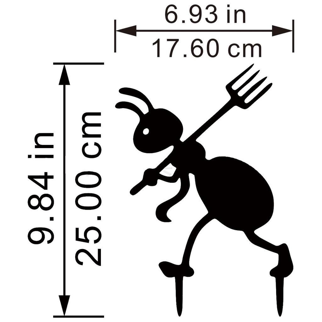 Черные металлические садовые колья для защиты от муравьев, рабочий декор для сада от муравьев, 2 шт.