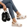 Thick Soled Wedge Heels for Women's Summer Back with An Empty Flat Buckle Cool Slippers In Large Sizes 35-43 High-heeled Sandals