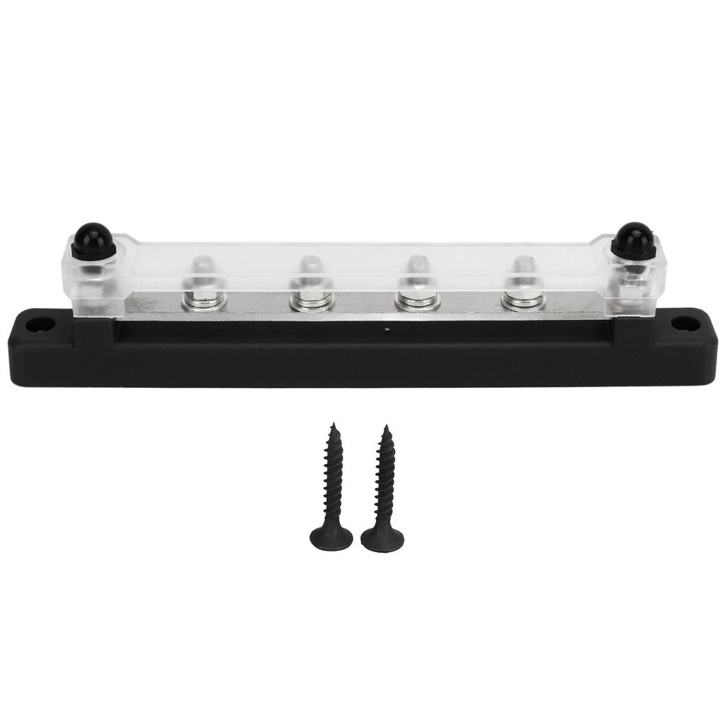 Power Distribution Block M6 Screw 6 Terminal Bus Bar DC 12V‑48V 150A for Automobile Boat Black