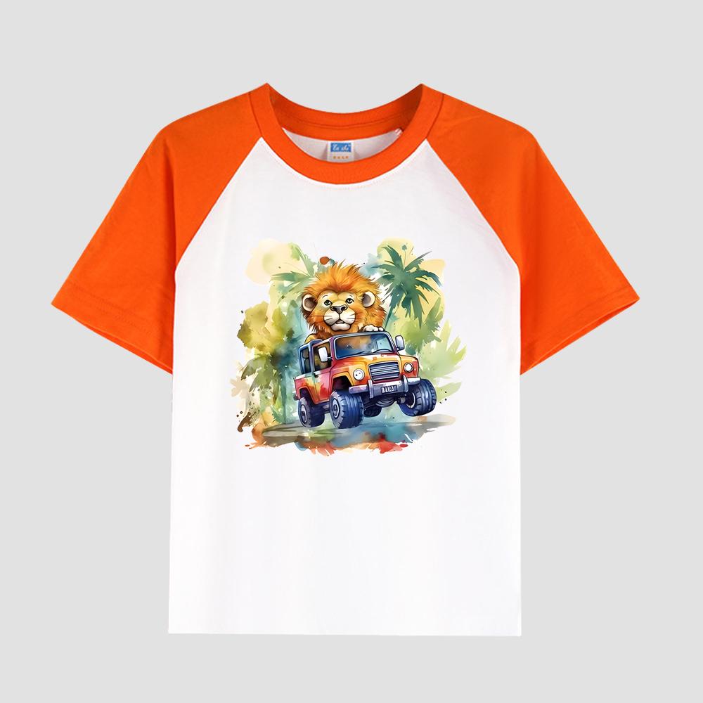 Футболка с коротким рукавом и заниженной линией плеч для мальчиков, хлопковая ткань, повседневный модный детский топ на лето