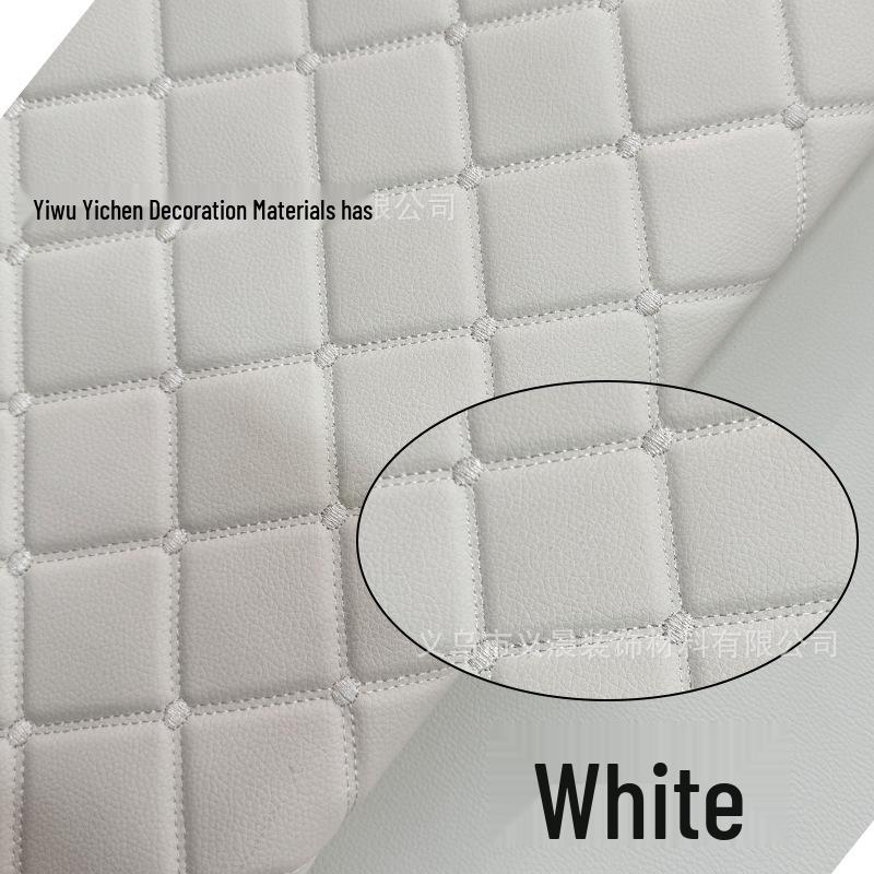 Diamond Lattice Sponge-Backed PVC Leather Fabric for Car Interiors
