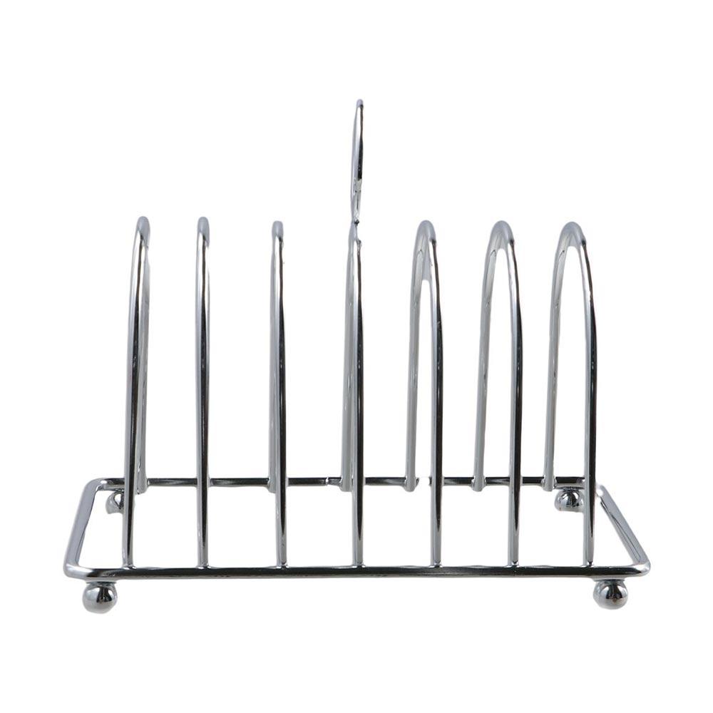 6 Slots Bread Rack Stainless Steel Cooling Cooling Holder Dish Rack Slices Toast Rack  Sponge